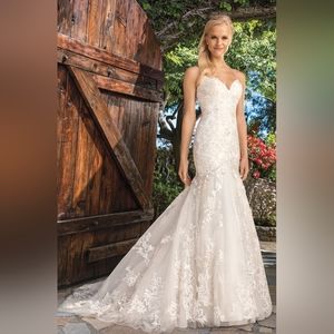 NWOT Casablanca Lilian Size 12 Champagne Fit And Flare Wedding Dress